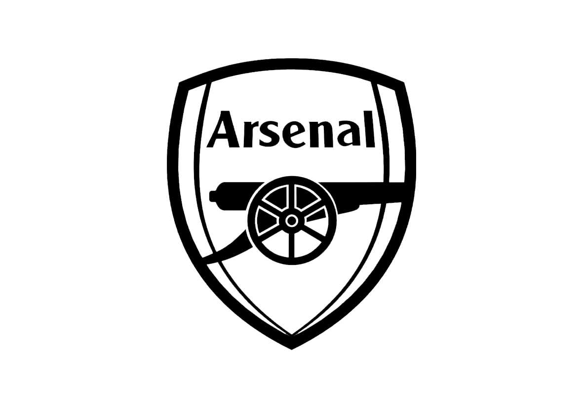 Custom printed vinyl stickers made for Arsenal