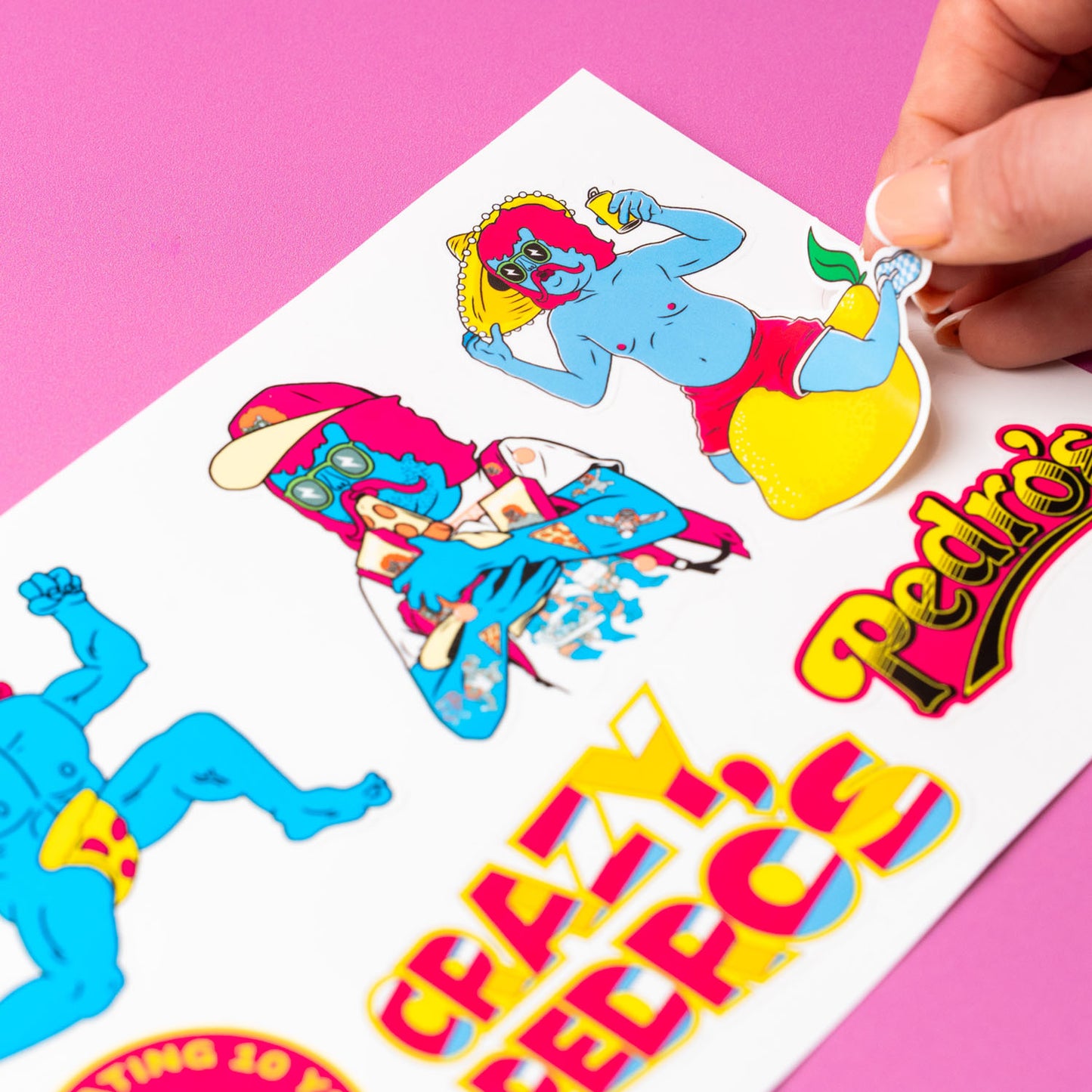 Custom White Gloss Vinyl Sticker Sheets