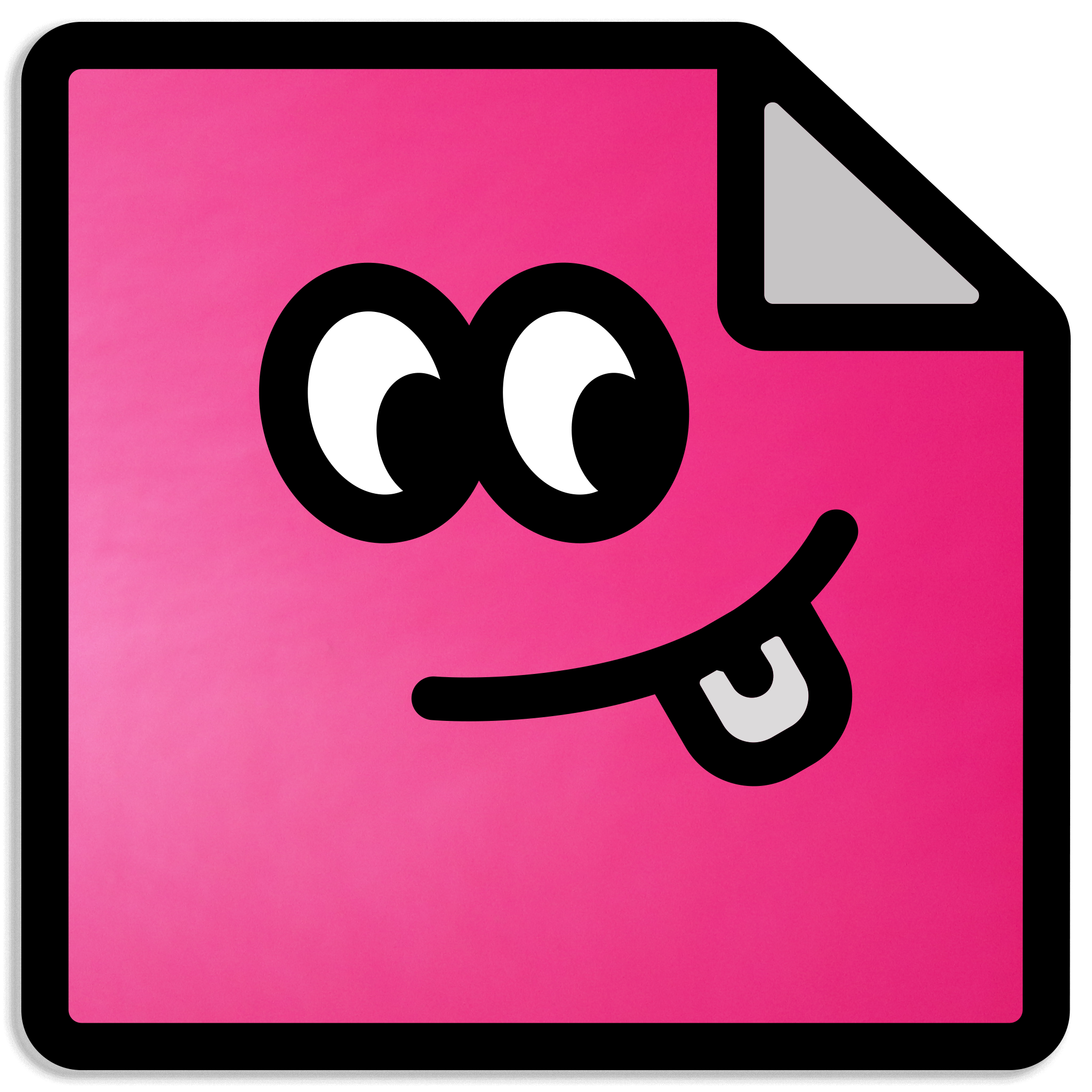 Custom fluorescent pink vinyl stickers with bright neon colours, waterproof and durable for promotions or safety signs.