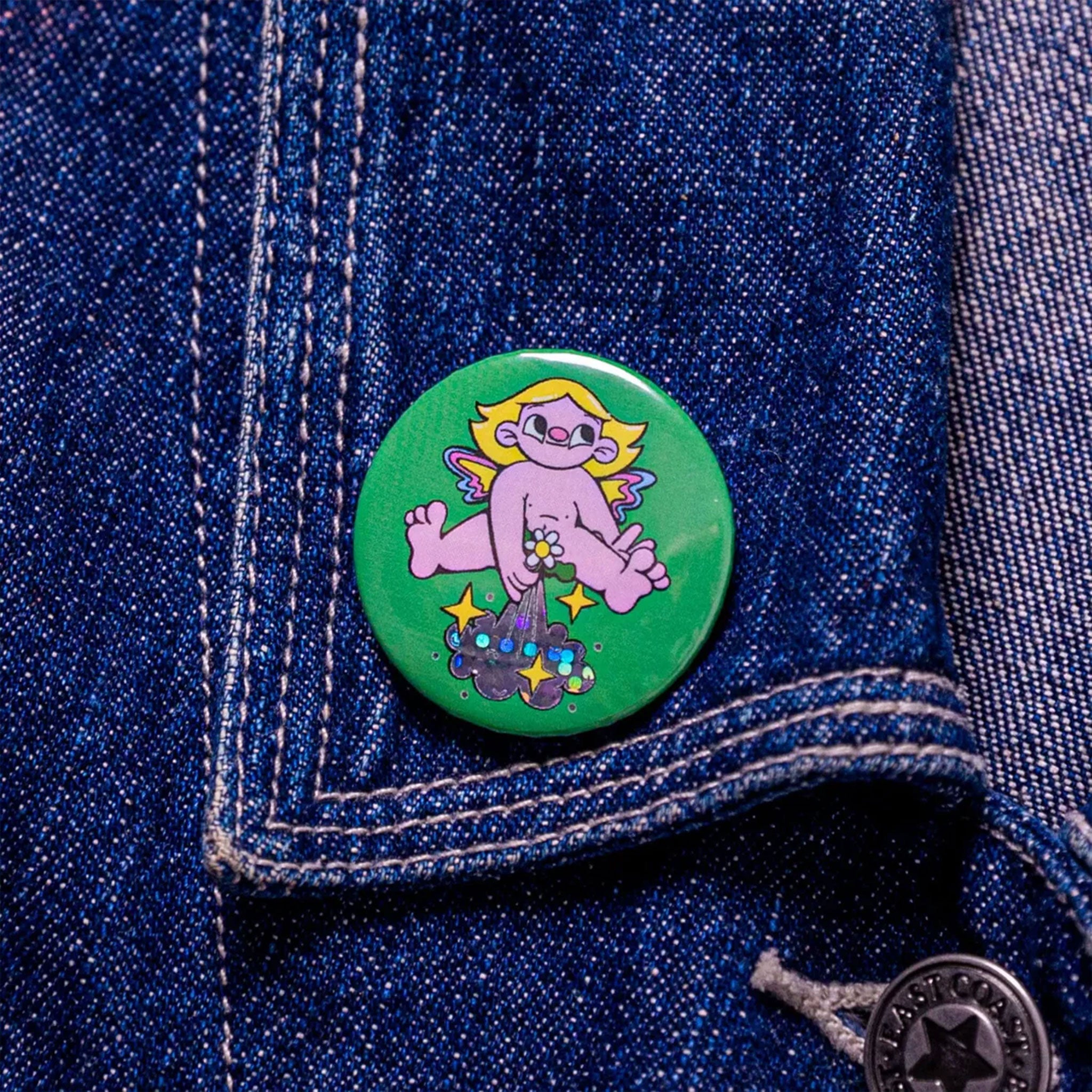 25mm Glitter Badges
