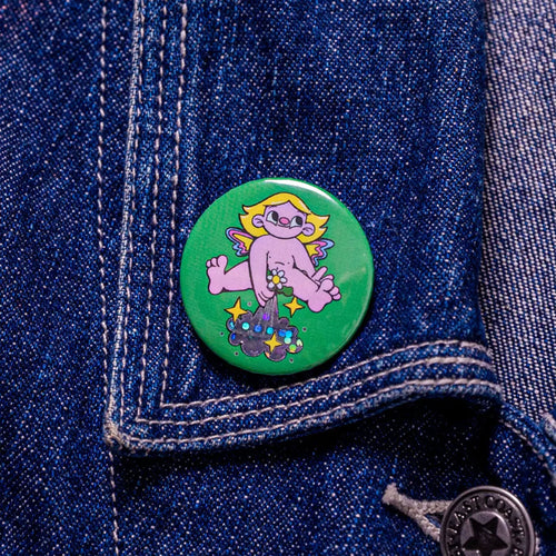 25mm Glitter Badges