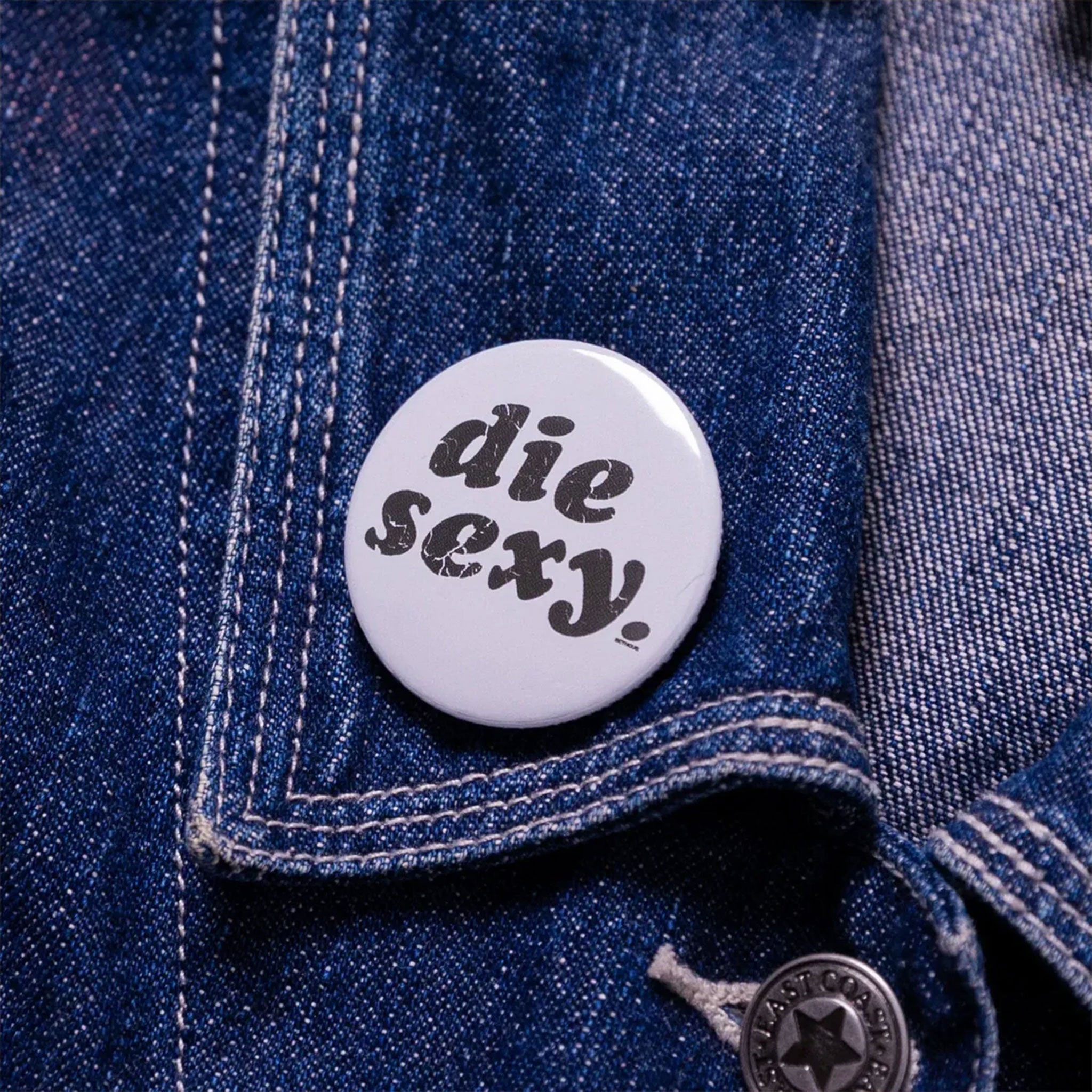32mm White Badges