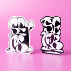 Custom White Gloss Vinyl Stickers - Tacky And Upsetting