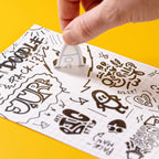 Custom White Gloss Vinyl Sticker Sheets - Tacky And Upsetting