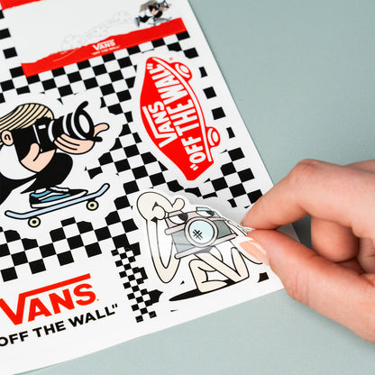 Custom White Gloss Vinyl Sticker Sheets