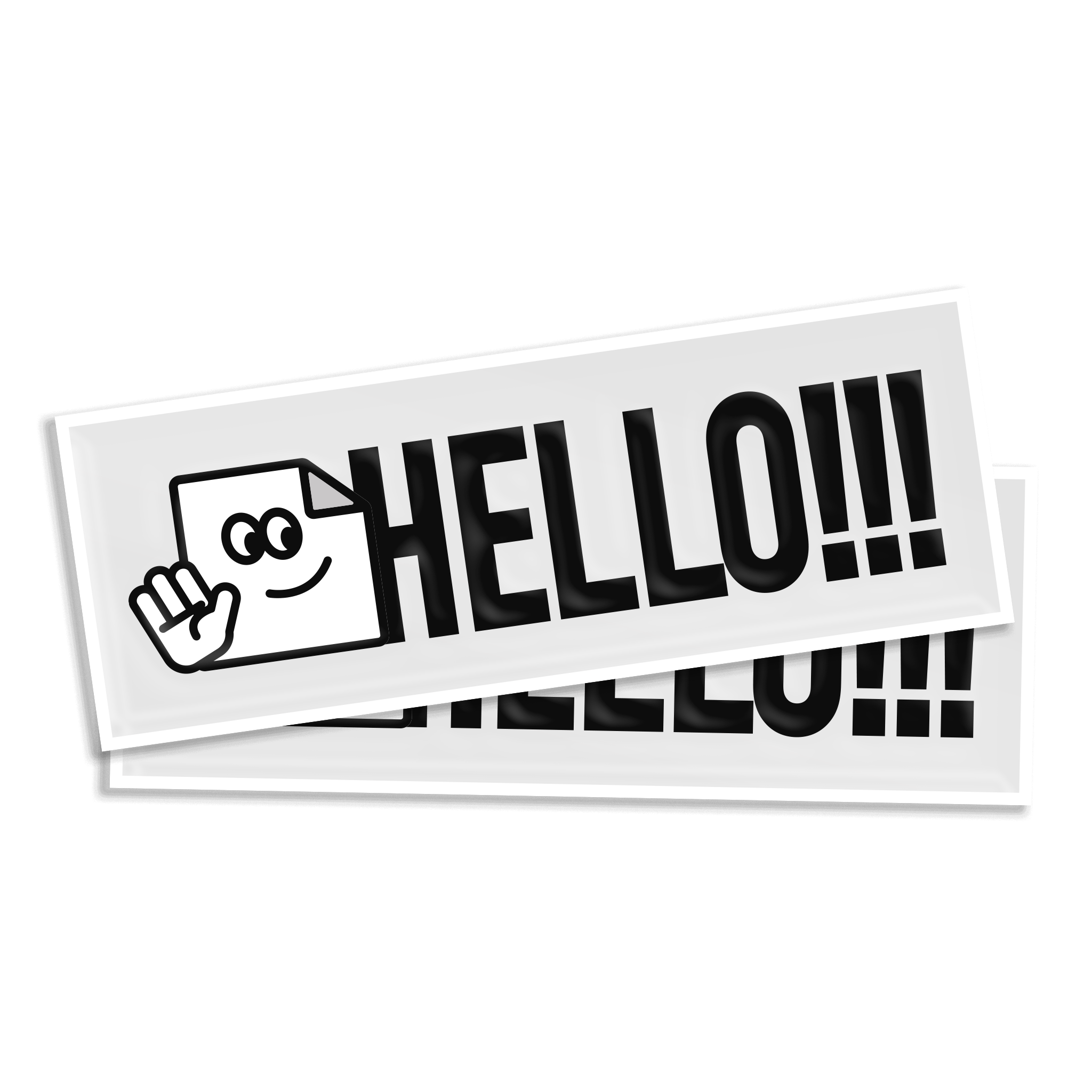 Custom bumper stickers printed on tough vinyl, waterproof and weatherproof, designed for cars, windows and outdoor use.