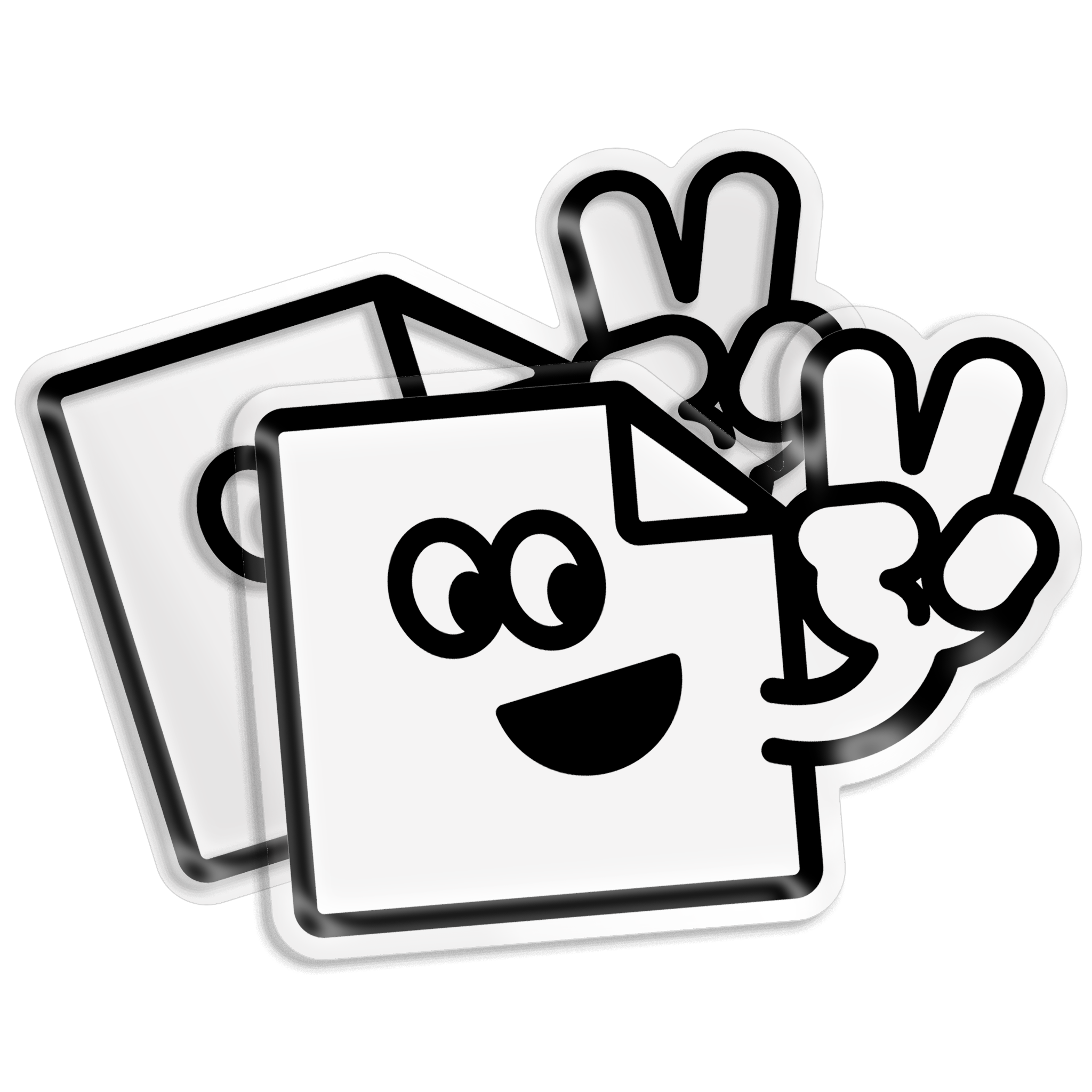 Custom clear vinyl die cut stickers with a glossy transparent finish, full-colour print, waterproof and weatherproof for packaging, bottles and windows.