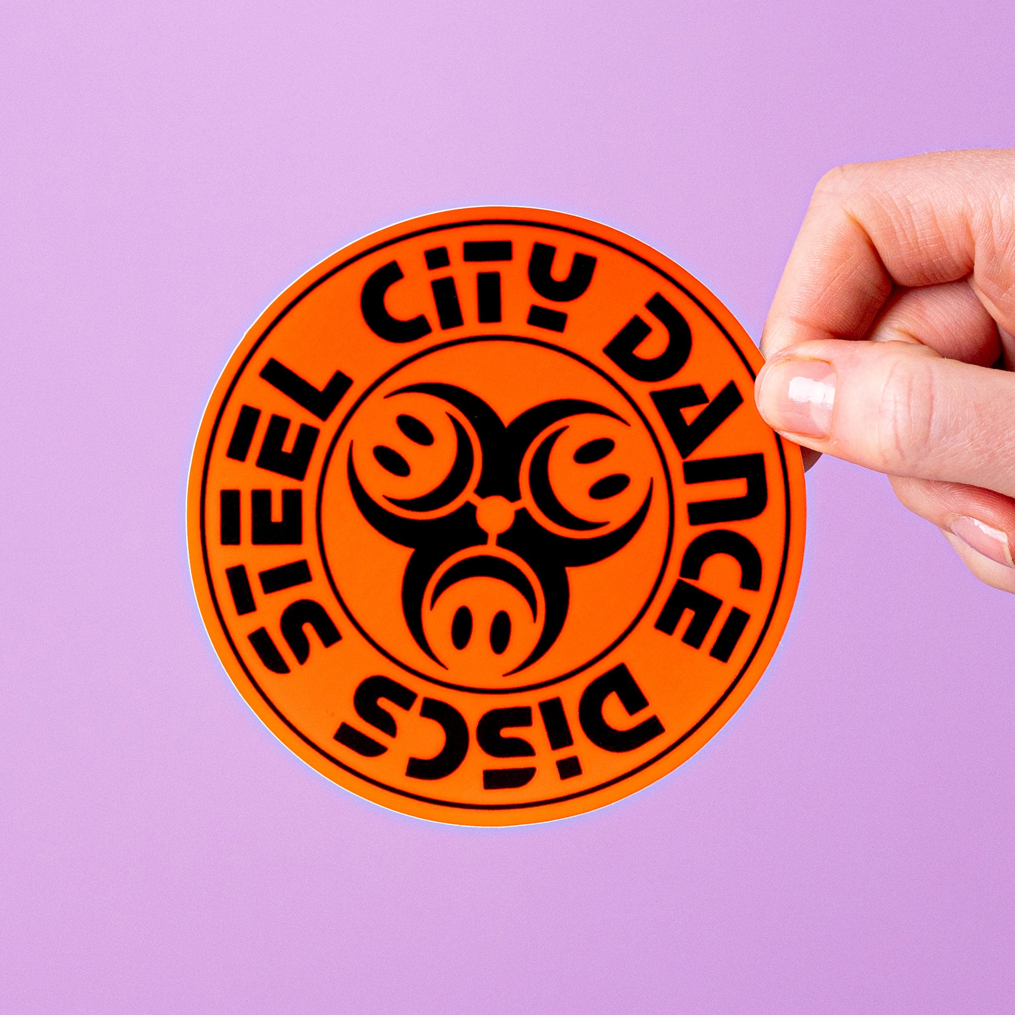 Fluorescent Orange Sticker Samples