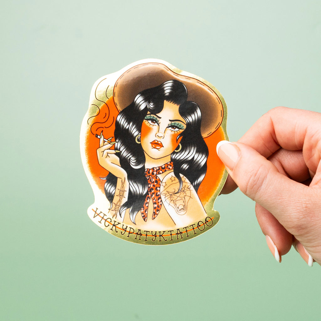 Gold Chrome Die Cut Stickers
