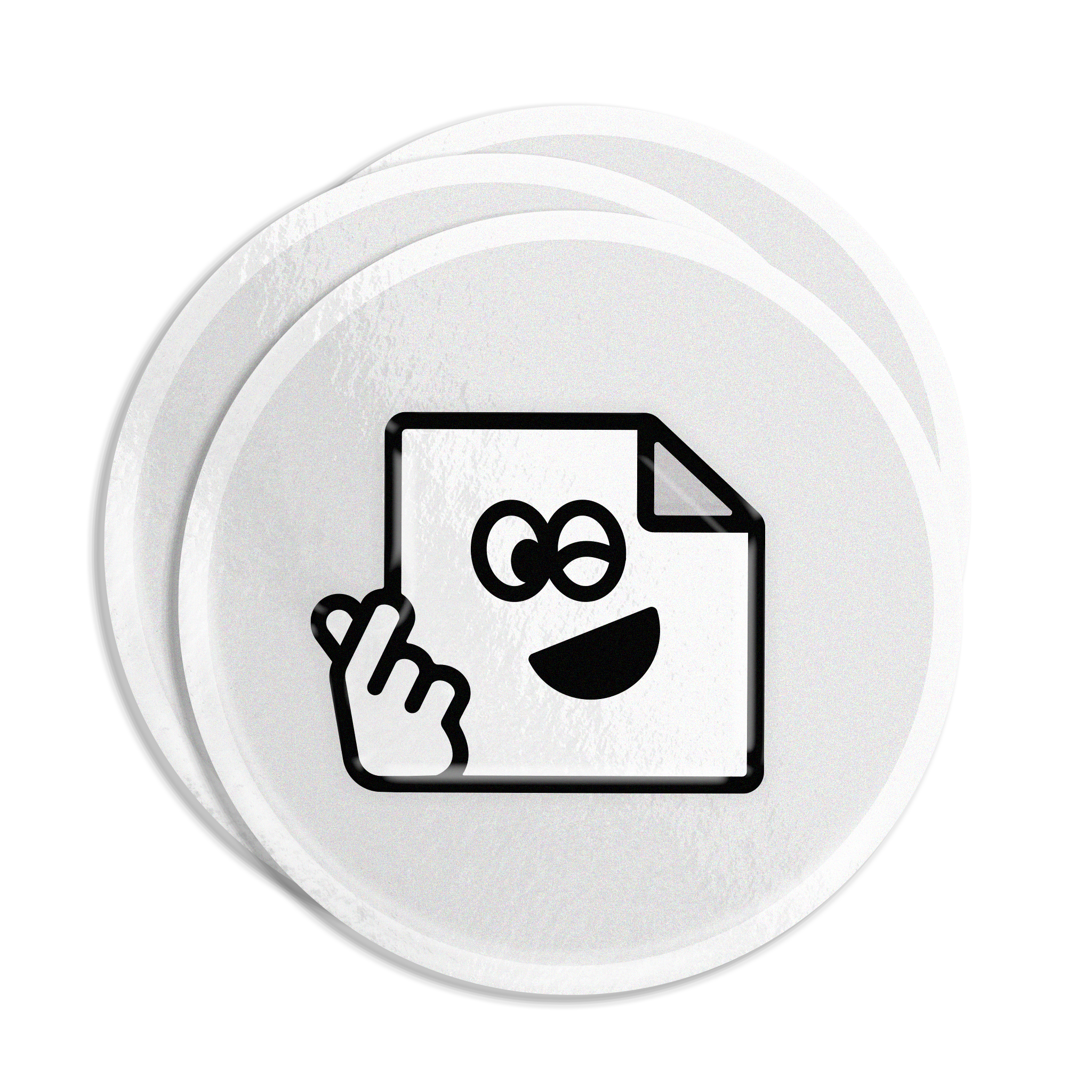 Custom matte vinyl circle stickers with a smooth non-gloss finish, waterproof and weatherproof for indoor or outdoor use.