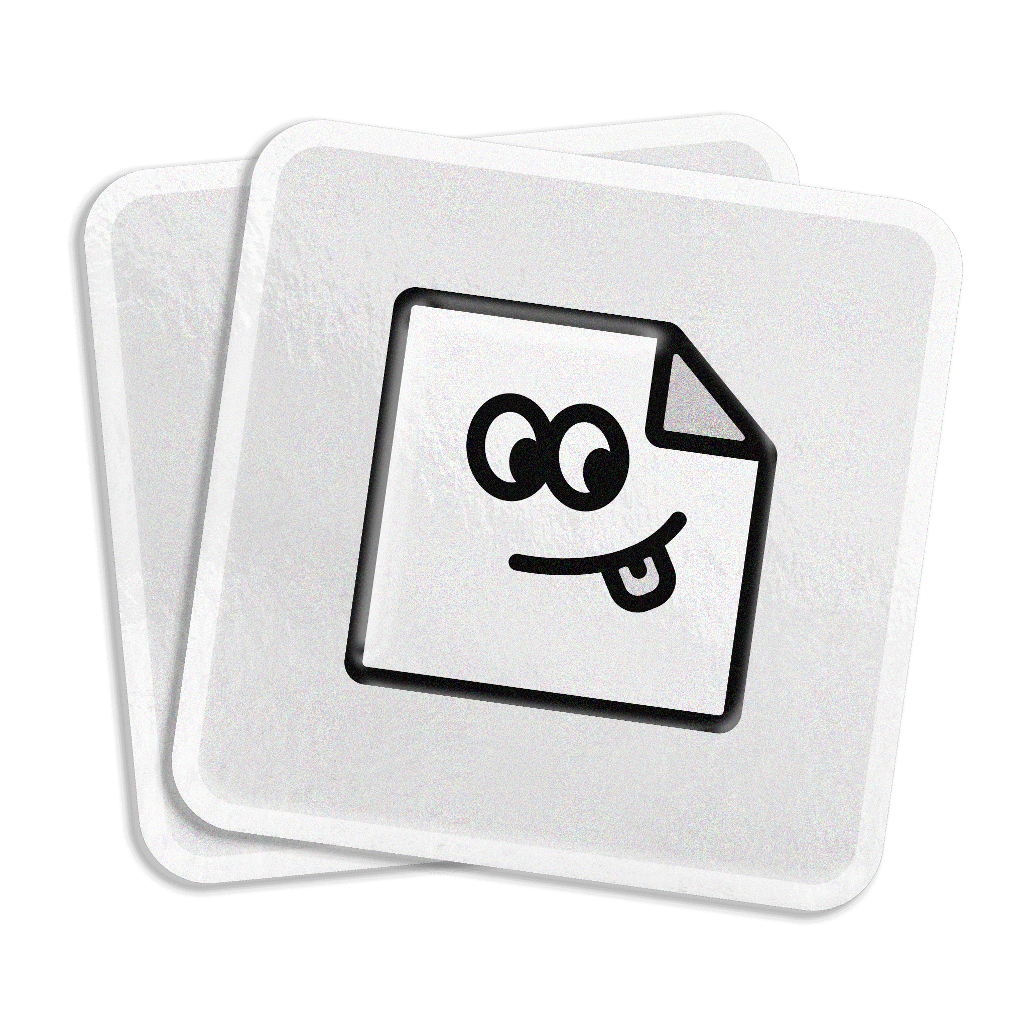 Custom matte vinyl rounded corner stickers with a smooth non-gloss finish, waterproof and weatherproof for indoor or outdoor use.