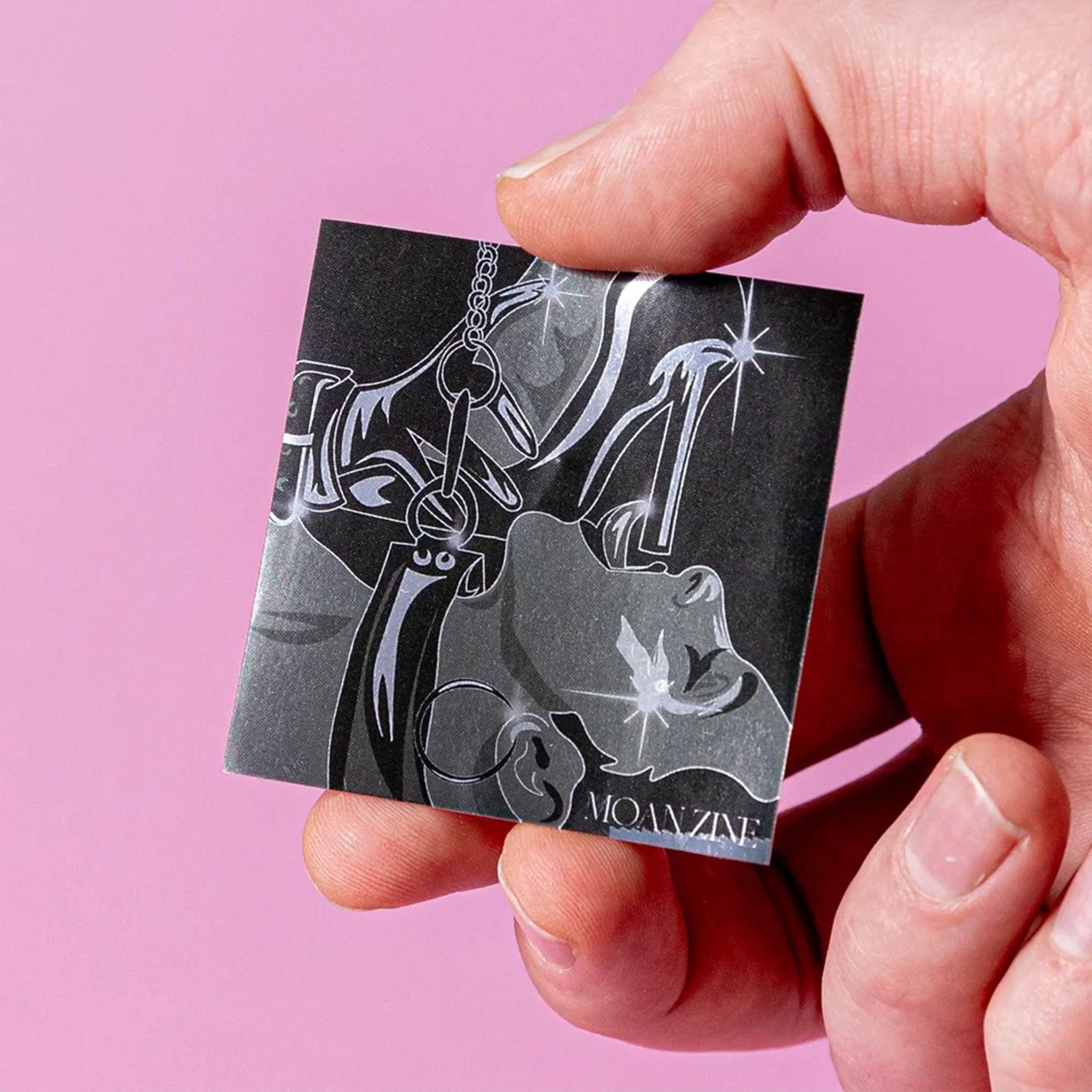 Silver Chrome Square Stickers